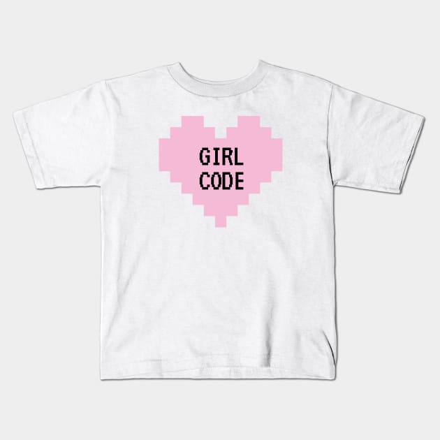 GIRL CODE Kids T-Shirt by MadEDesigns